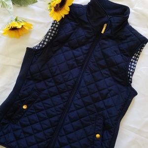 Navy Quilted Vest
